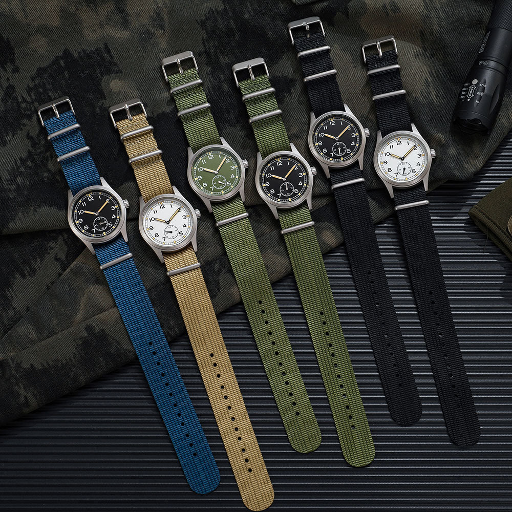 TPW K7117 Men's Outdoor Field Watch 38mm Big Numeral Luminous Dial Sub-Dial Sandblasted