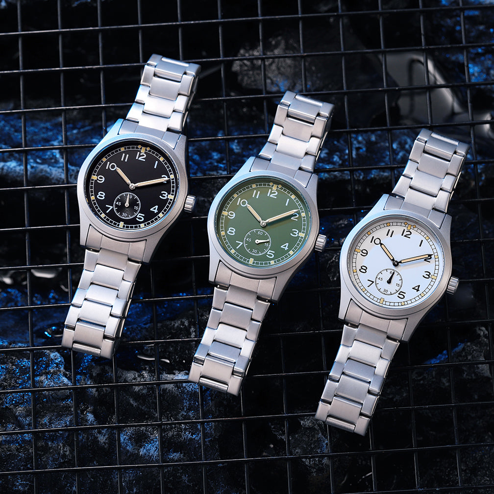 TPW K7117 Men's Business Quartz Watch 38mm Luminous Dial Sub-Dial Stainless Steel Band 30M Water Resistant