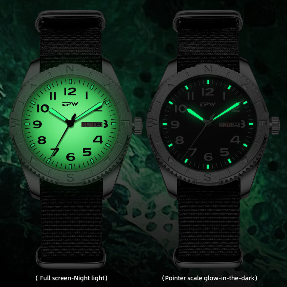 TPW K7104 New Field Watch For Men And Women Luminous Dial 3ATM Waterproof