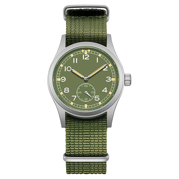 TPW K7117 Men's Outdoor Field Watch 38mm Big Numeral Luminous Dial Sub-Dial Sandblasted