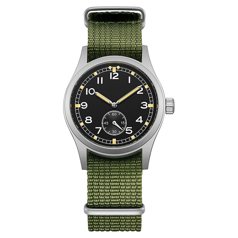TPW K7117 Men's Outdoor Field Watch 38mm Big Numeral Luminous Dial Sub-Dial Sandblasted