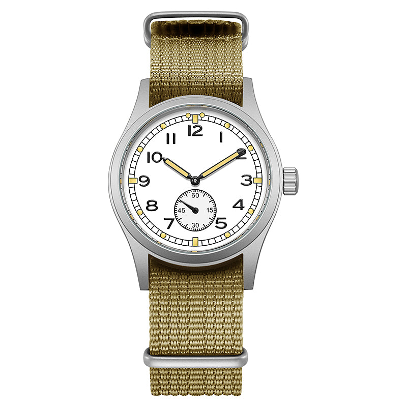 TPW K7117 Men's Outdoor Field Watch 38mm Big Numeral Luminous Dial Sub-Dial Sandblasted