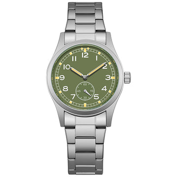 TPW K7117 Men's Business Quartz Watch 38mm Luminous Dial Sub-Dial Stainless Steel Band 30M Water Resistant