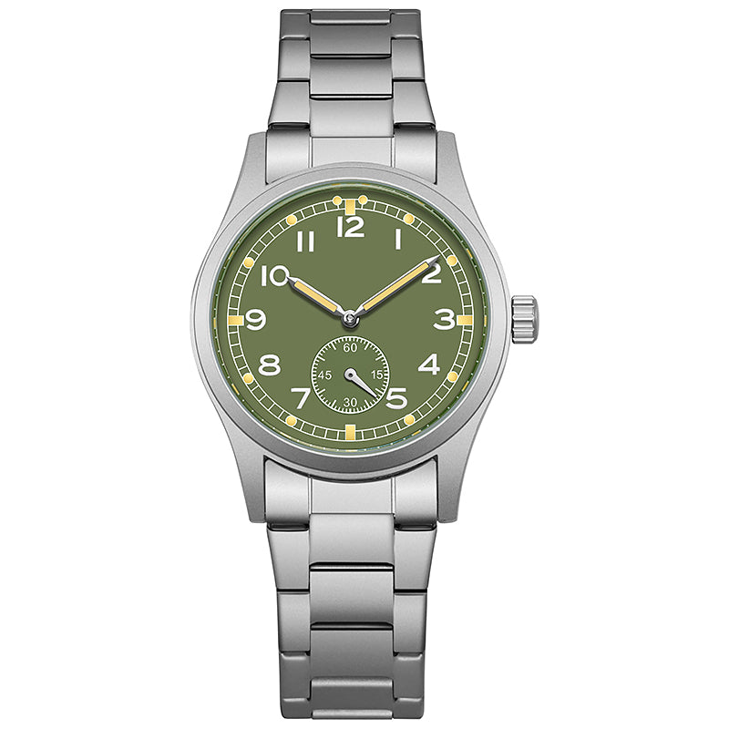 TPW K7117 Men's Business Quartz Watch 38mm Luminous Dial Sub-Dial Stainless Steel Band 30M Water Resistant