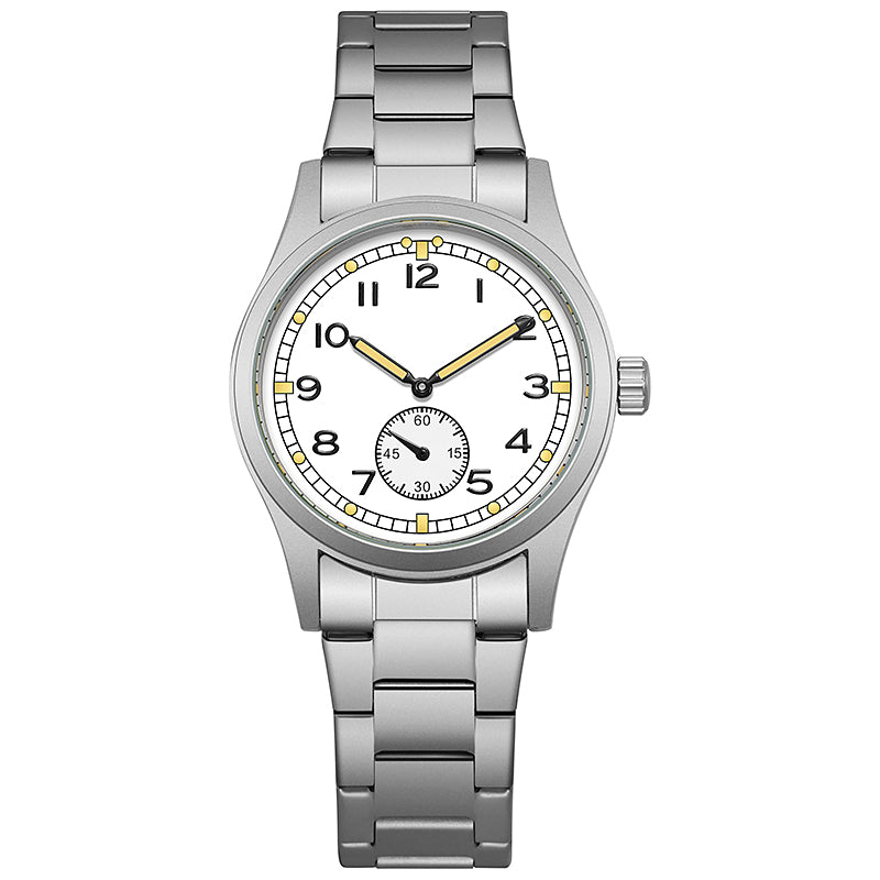 TPW K7117 Men's Business Quartz Watch 38mm Luminous Dial Sub-Dial Stainless Steel Band 30M Water Resistant