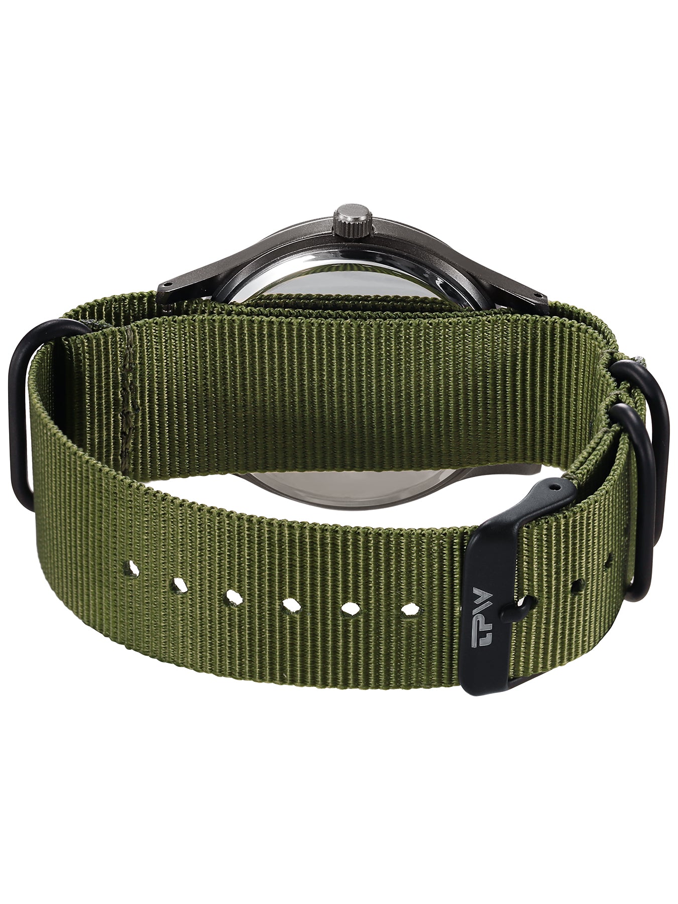 TPW K7102 Field Watch Easy Reading Fabric Strap 24 Hours Display Quartz Movement