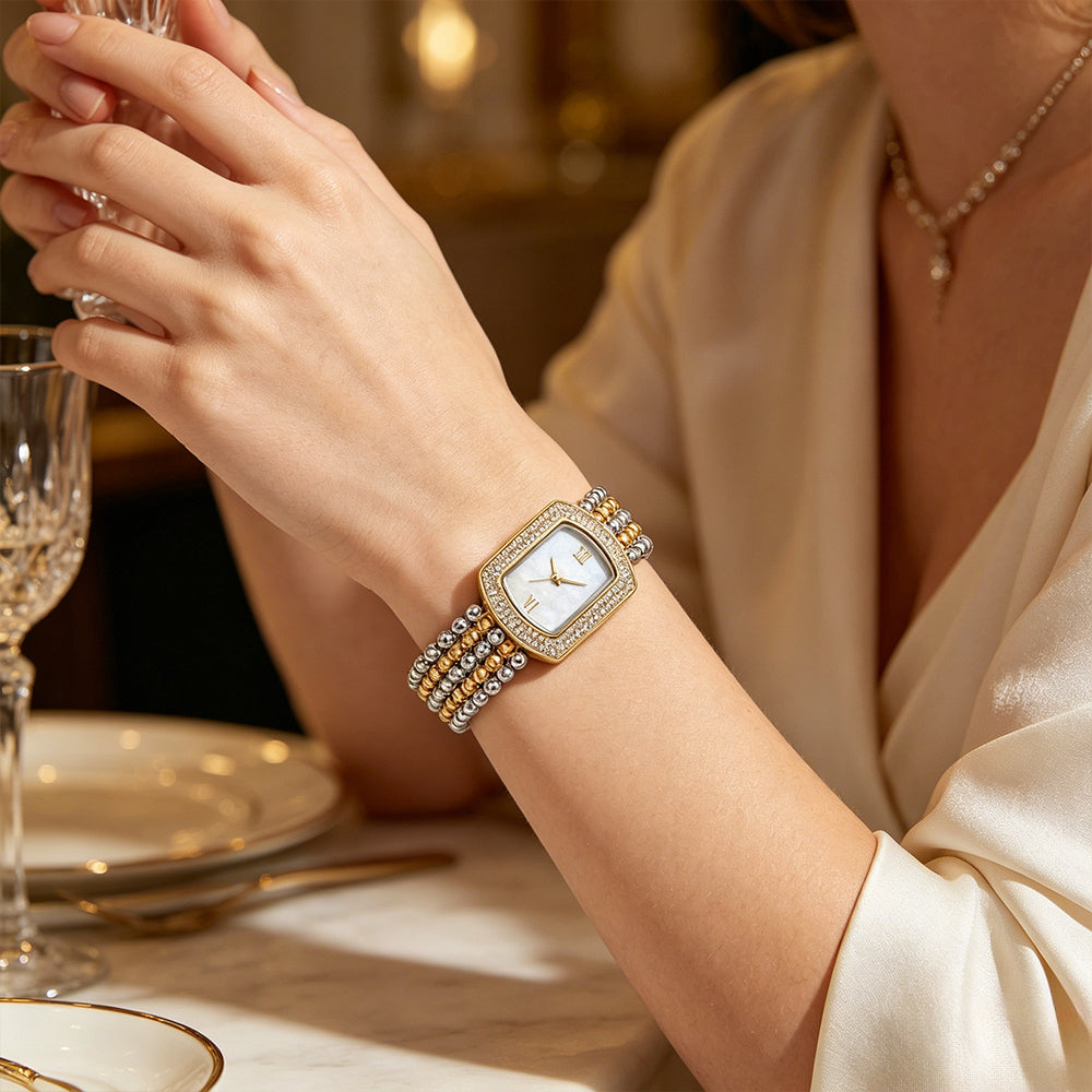 TPW K3124 Wholesale Luxury Rectangle Crytal Quartz Wrist Watches for Ladies