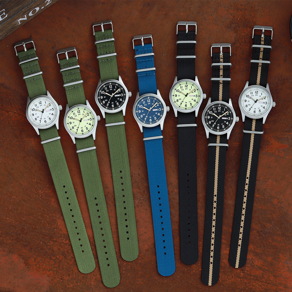 TPW K7105 Fashion 38mm Vintage Field Quartz Sports Watches Men Strong Lumonous Wholesale