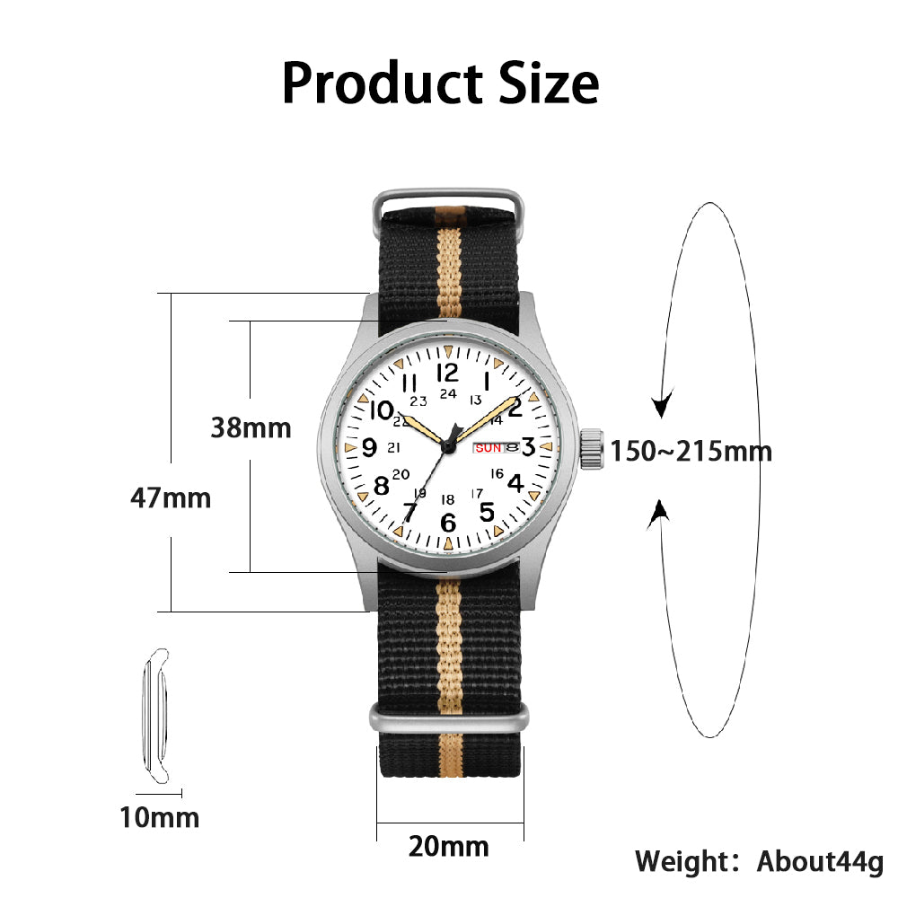 TPW K7105 Fashion 38mm Vintage Field Quartz Sports Watches Men Strong Lumonous Wholesale