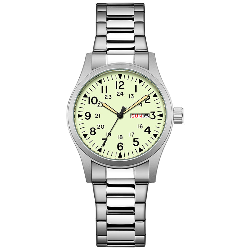 TPW K7105 Business Men 38mm Luninous Dual Calendar Quartz Watch High Quality