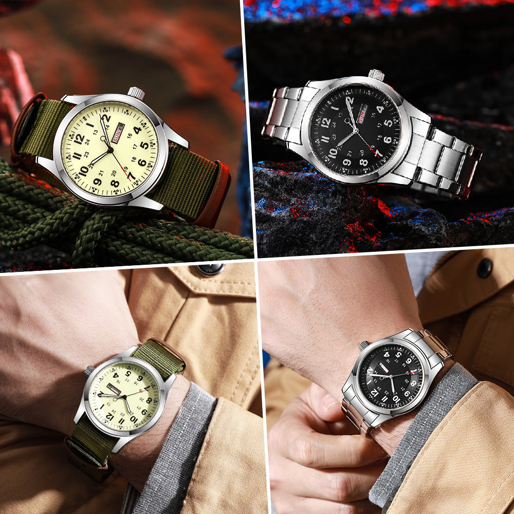TPW K7109 Business Calendar Waterproof Wrist Watch for Men Wristwatches Gifts