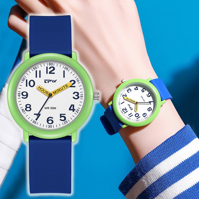 TPW K7021 38mm Fashion Pink Kids Design Soft Silicone Wrist Watch Children