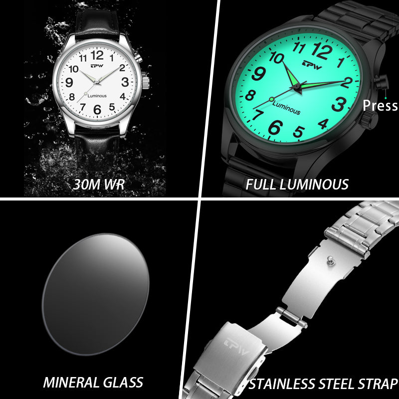 TPW K5136 New Trendy Very Night LED Luminous Fashion Men Wristwatch With Button