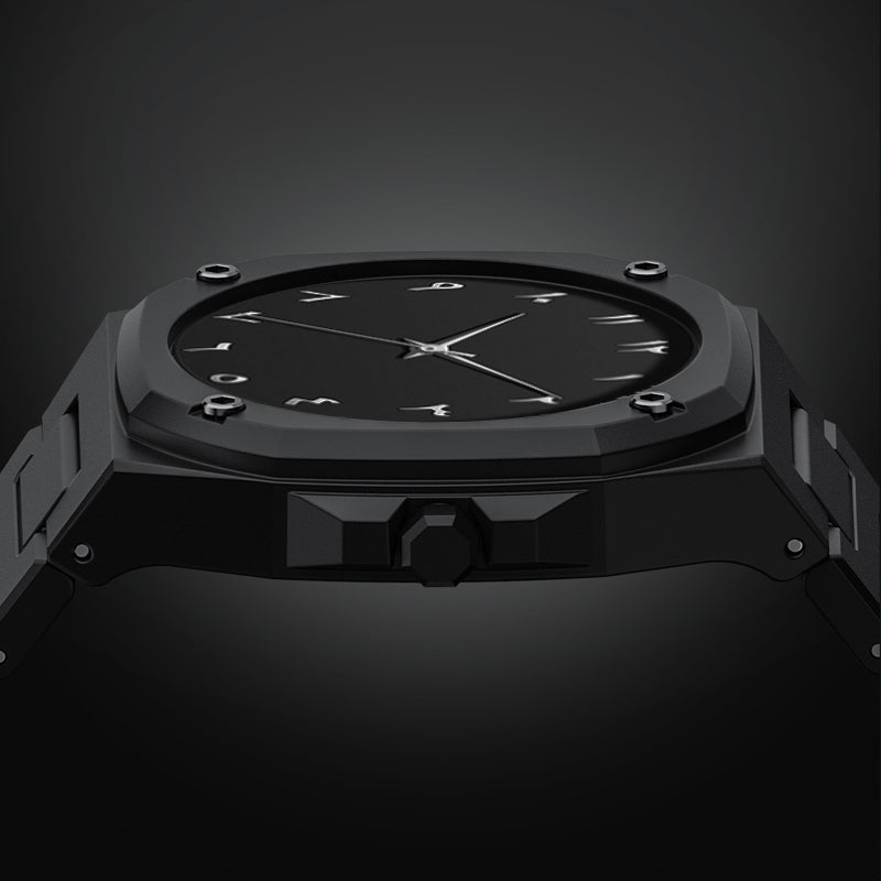 TPW K7030 Casual Arabic Dial Design Black Wrist Quartz Watch for Men Wholesale Wristwatches