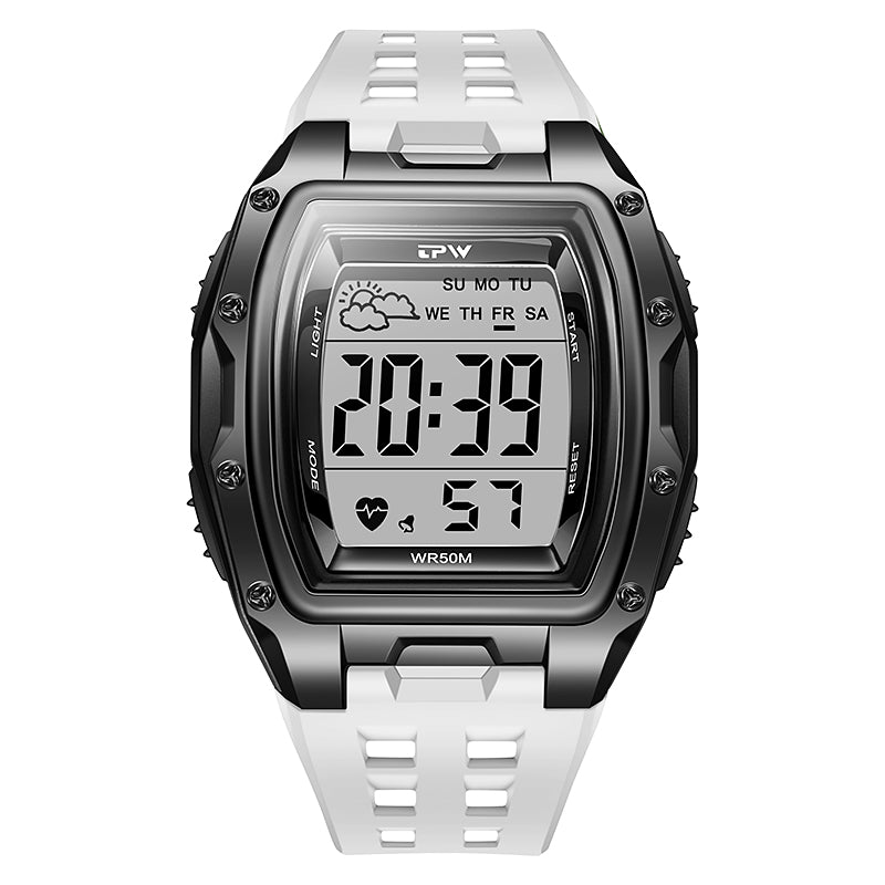 TPW K9055 Fashion Men Tonneau-shaped 50m Waterproof Sport Digital Watches Wholesale