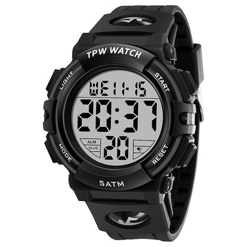 TPW K9047 5 ATM Waterproof Big Designers Sport Digital Watch With Date Calendars