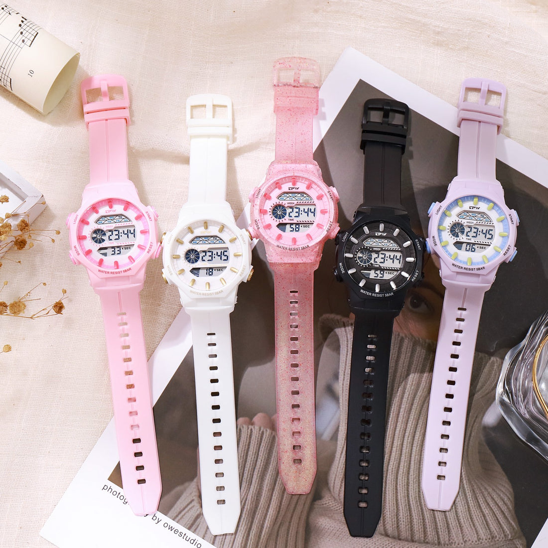 TPW K9041 Trending Colored Kids Waterproof Digital Watches For Children Relojes Deportivos