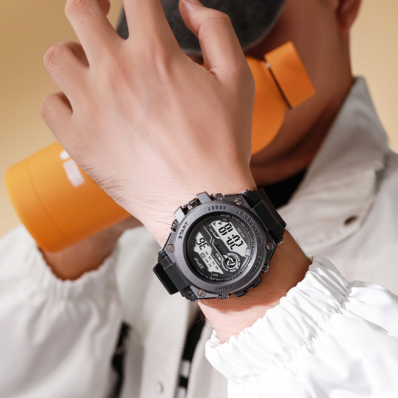 TPW K9050 Men's Retro Sport Wrist Watch Cool Waterproof Digital with Alarm & Stopwatch