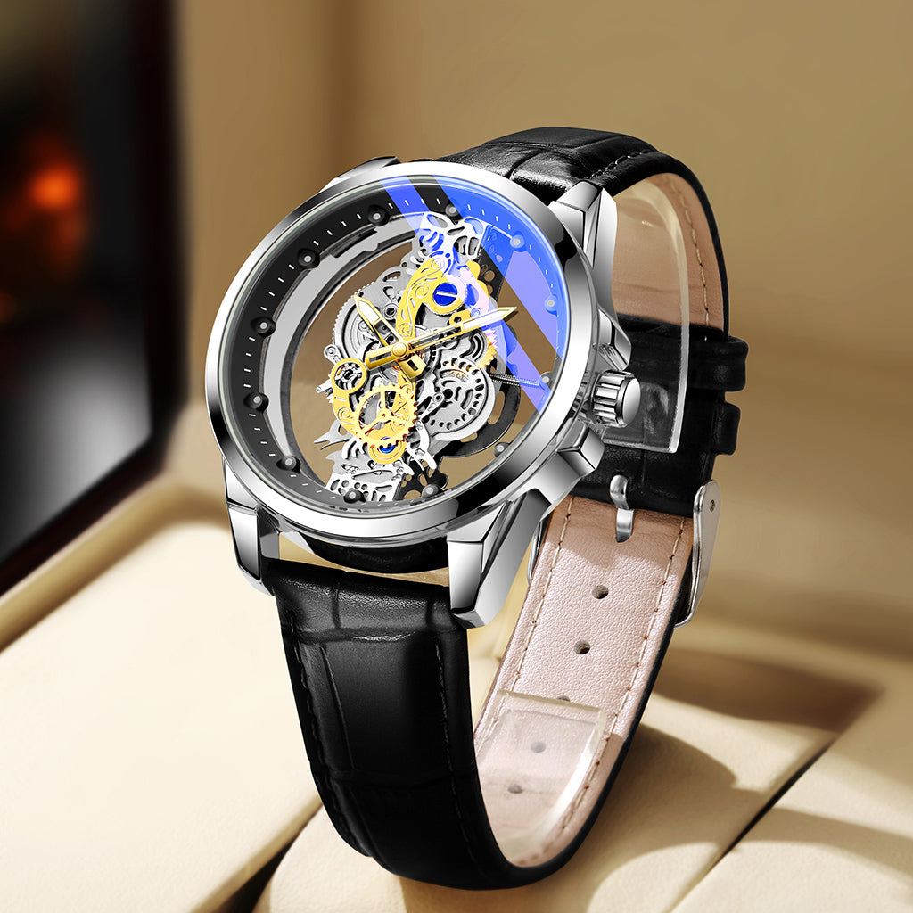 TPW K5110 Men Blue Skeleton Design Quartz Wrist Watches Luxury Reloj Hombre
