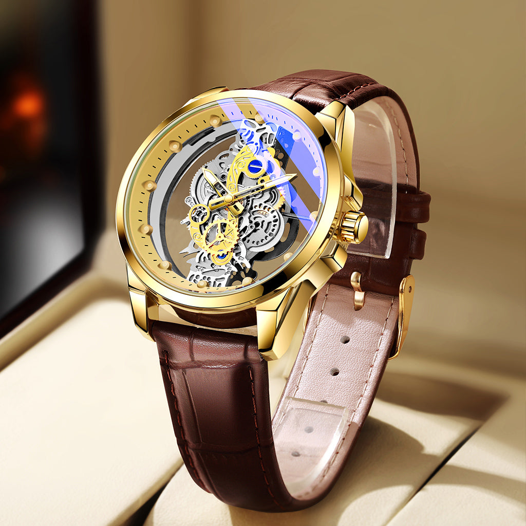 TPW K5110 Men Blue Skeleton Design Quartz Wrist Watches Luxury Reloj Hombre
