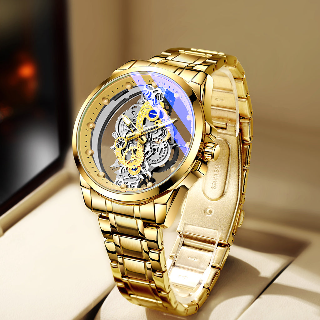 TPW K5110 Luxury Skeleton Design Luminous Wrist Watch for Men Wristwatch