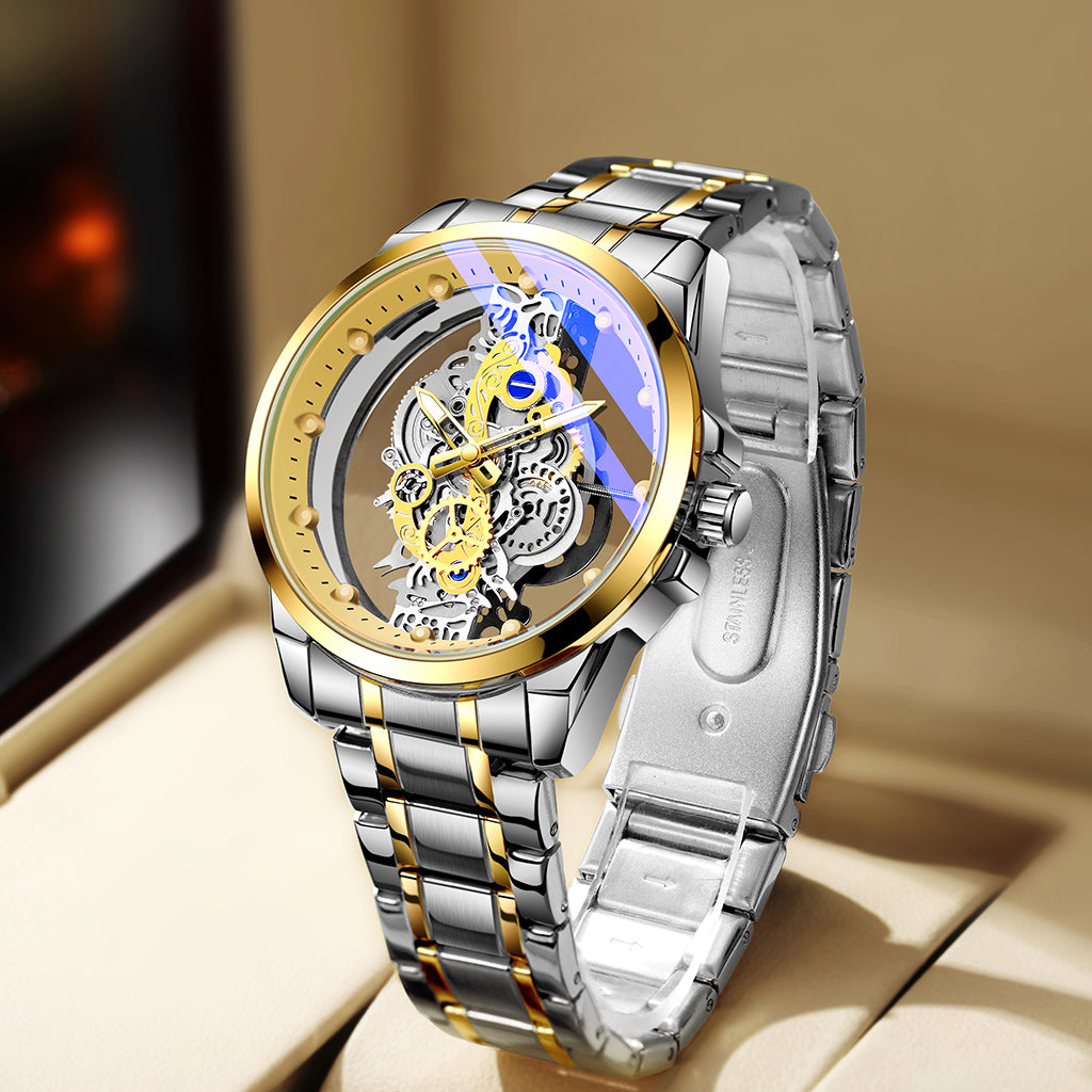 TPW K5110 Luxury Skeleton Design Luminous Wrist Watch for Men Wristwatch