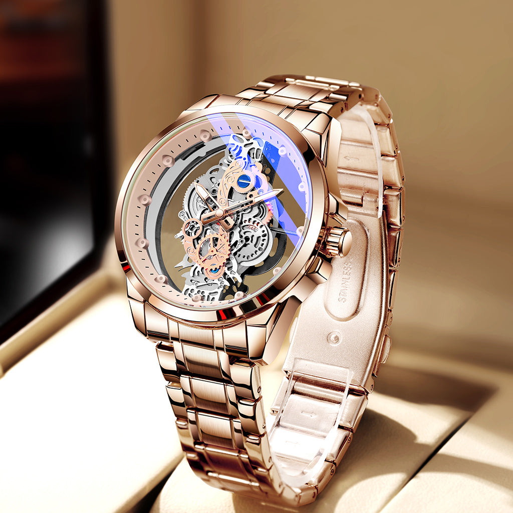 TPW K5110 Luxury Skeleton Design Luminous Wrist Watch for Men Wristwatch
