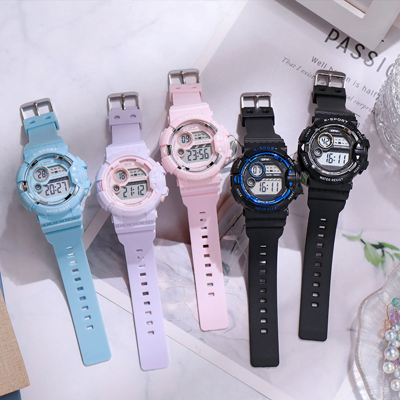 TPW K9038 Lovely Fancy Waterproof Digital Wrist Watches For Girls And Boys Alarm Watch