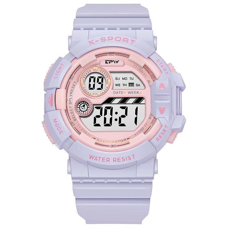 TPW K9038 Lovely Fancy Waterproof Digital Wrist Watches For Girls And Boys Alarm Watch