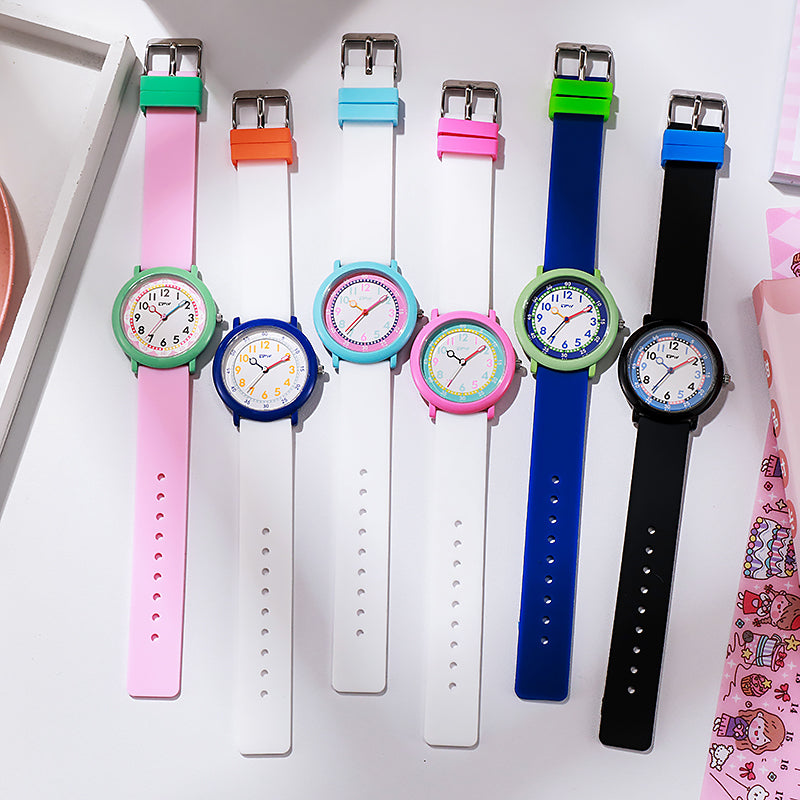 TPW K7021 Fashion Colored Kids Sport Silicone Quartz Watches For Children