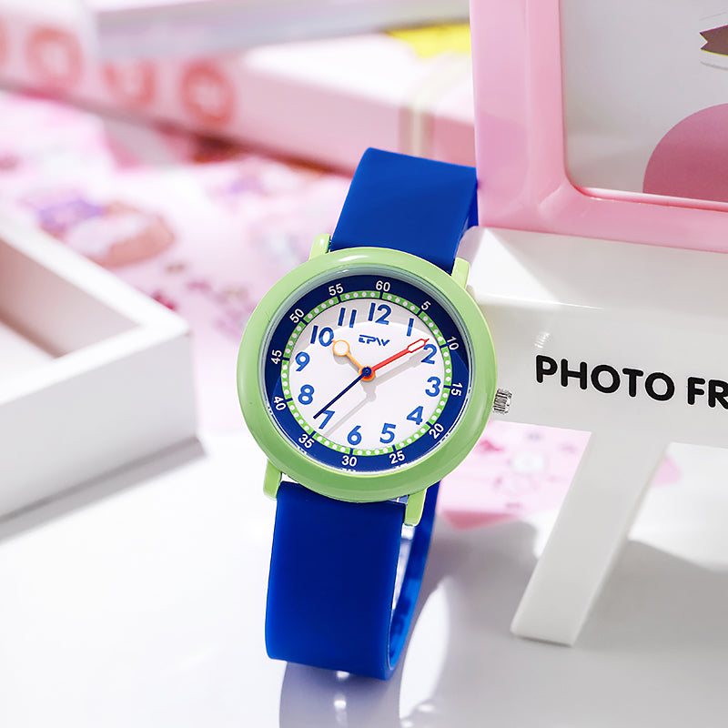 TPW K7021 Fashion Colored Kids Sport Silicone Quartz Watches For Children
