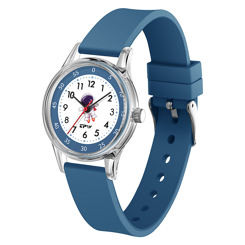 TPW K7023 Astronauts Star Animal Cartoon Design Children Students Silicone Wrist Quartz Watch