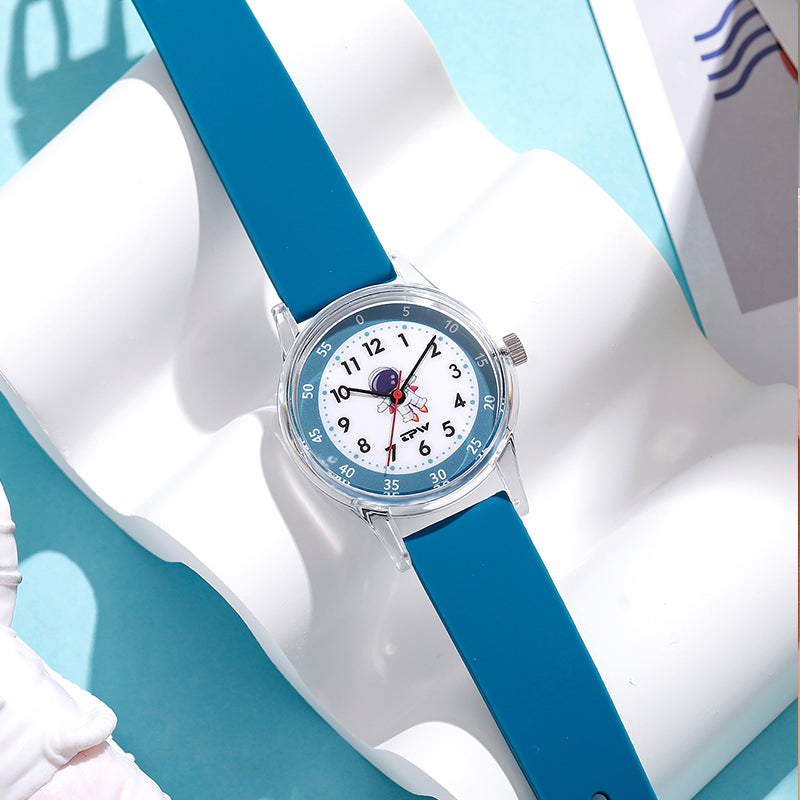 TPW K7023 Astronauts Star Animal Cartoon Design Children Students Silicone Wrist Quartz Watch