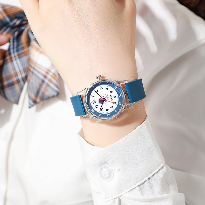 TPW K7023 Astronauts Star Animal Cartoon Design Children Students Silicone Wrist Quartz Watch