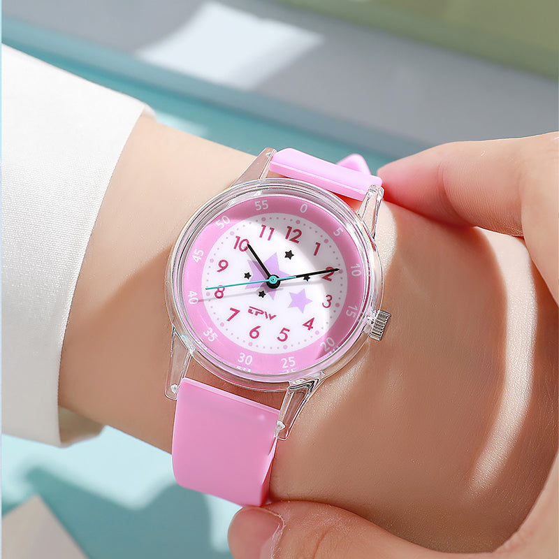 TPW K7023 Astronauts Star Animal Cartoon Design Children Students Silicone Wrist Quartz Watch