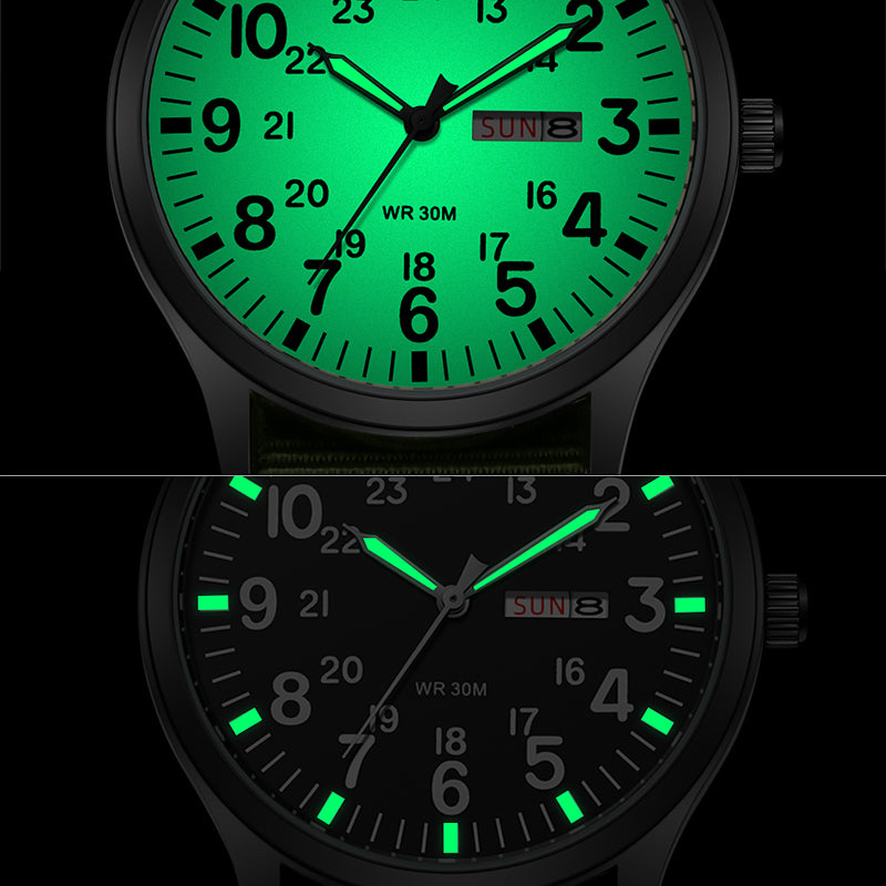 TPW K7101 Classic Men's Sports Full Luminous Nylon Quartz Watches Wholesale