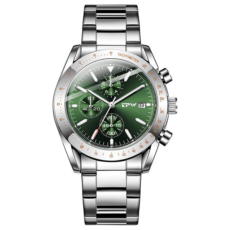 TPW K5201 Business Functions Men Calendar Stainless Steel Luxury Watches For Men