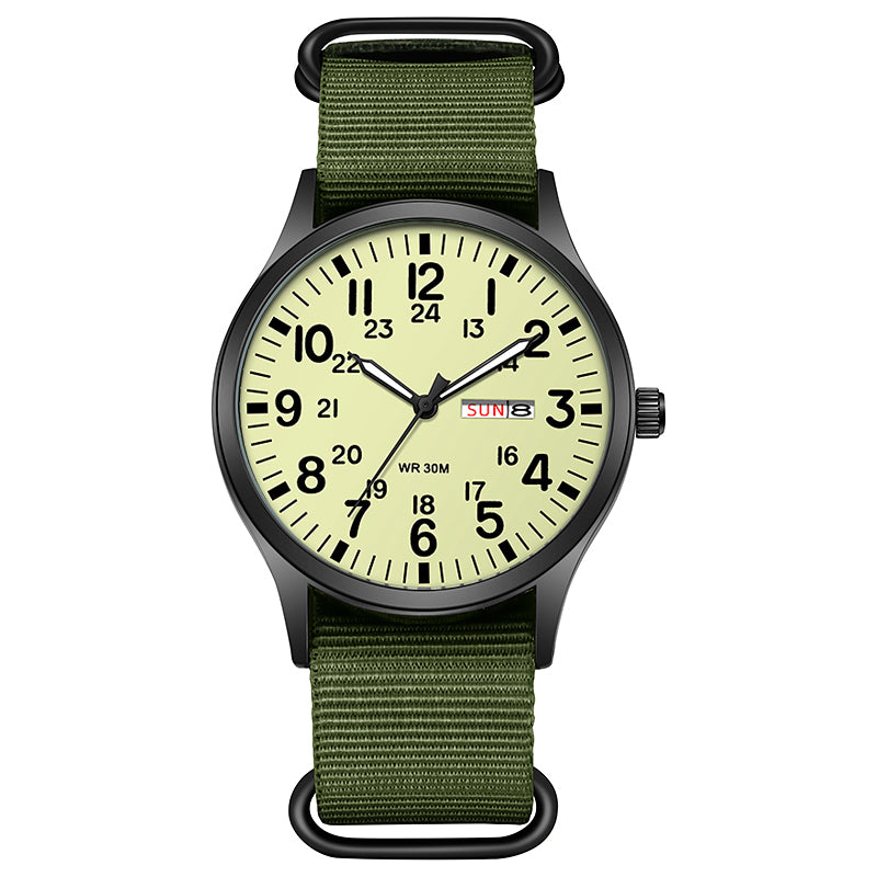 TPW K7101 Classic Men's Sports Full Luminous Nylon Quartz Watches Wholesale