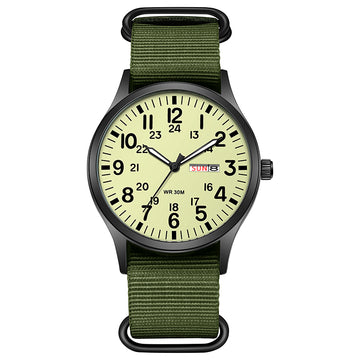 TPW K7101 Classic Men's Sports Full Luminous Nylon Quartz Watches Wholesale