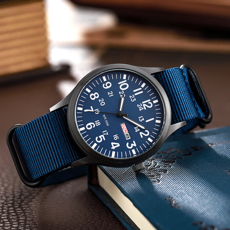 TPW K7101 Classic Men's Sports Full Luminous Nylon Quartz Watches Wholesale