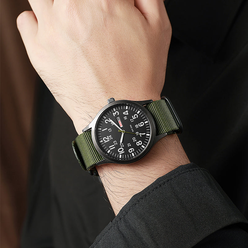 TPW K7101 Classic Men's Sports Full Luminous Nylon Quartz Watches Wholesale