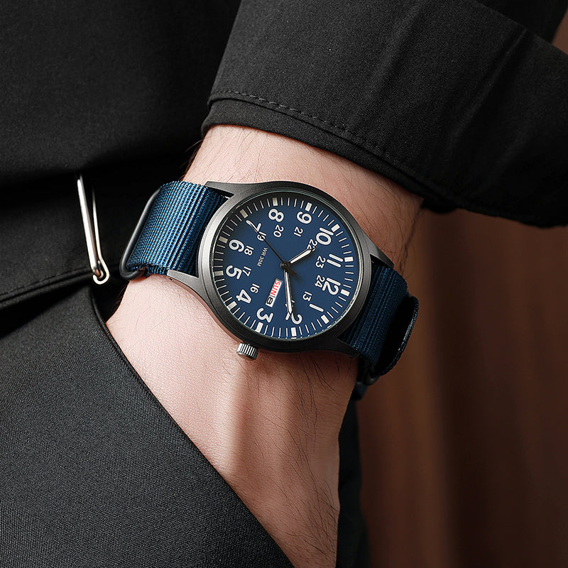 TPW K7101 Classic Men's Sports Full Luminous Nylon Quartz Watches Wholesale