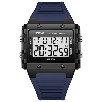 TPW K9064 Cool Fashion 5ATM Waterproof Calendar Week Athletic Digital Watches for Men