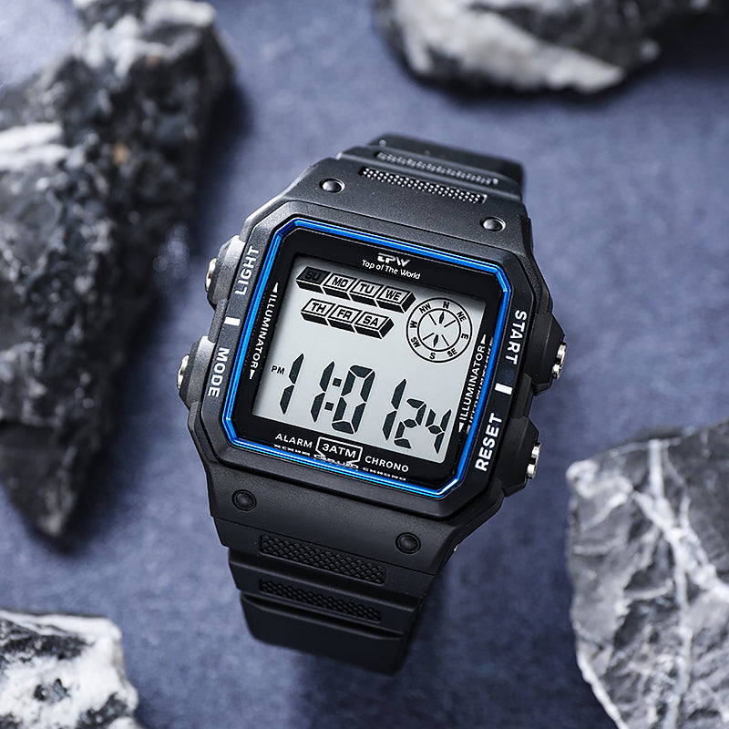 TPW K9013 Fashion Waterproof Relogio Reloj Led Sport Chronograph Digital Watch for Men