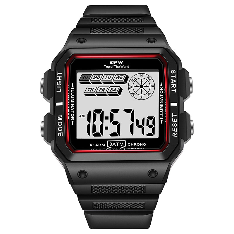 TPW K9013 Fashion Waterproof Relogio Reloj Led Sport Chronograph Digital Watch for Men