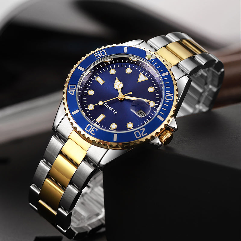 TPW K5018 Luxury Waterproof Analog Luminous Steel Wrist Quartz Watch for Men Relojes