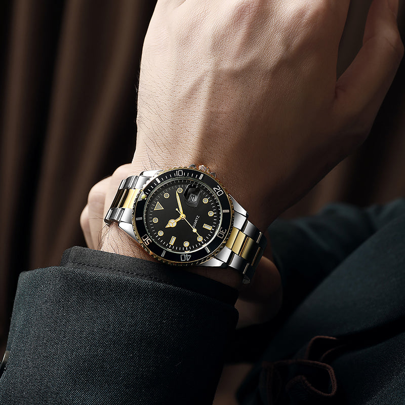 TPW K5018 Luxury Waterproof Analog Luminous Steel Wrist Quartz Watch for Men Relojes