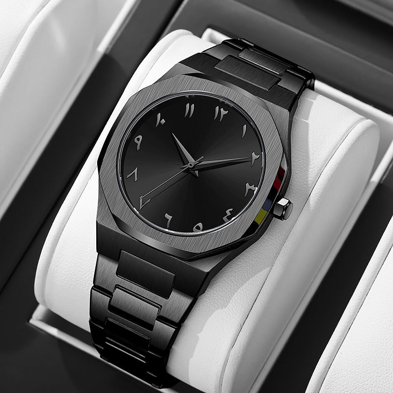 TPW K5024 Hot Men Black Arabic Number Dial Analog Wrist Watch Wholesale Montre Arabe