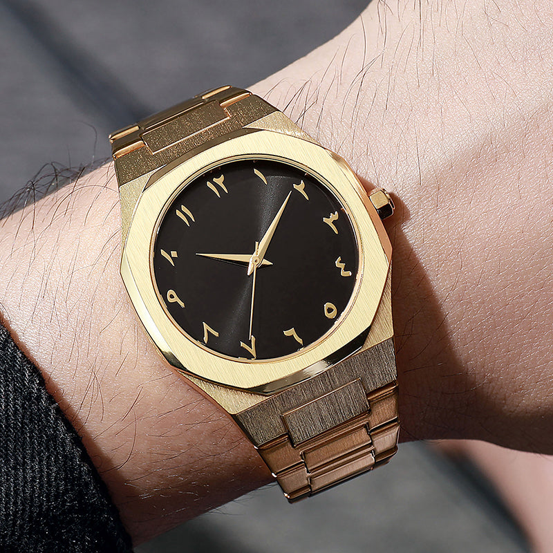 TPW K5024 Hot Men Black Arabic Number Dial Analog Wrist Watch Wholesale Montre Arabe