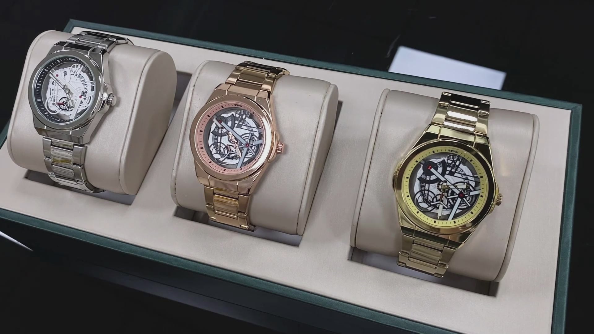 TPW K5129 Business Analog Luminous Waterproof Skeleton Quartz Wrist Watch Men Luxury